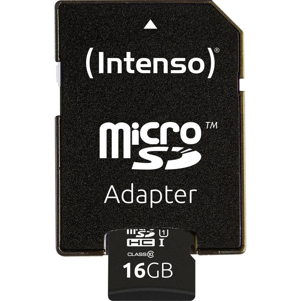 Intenso  Intenso Premium Scheda microSDHC 16 GB Class 10, UHS-I incl. Adattatore SD 