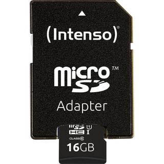 Intenso  Intenso Premium Scheda microSDHC 16 GB Class 10, UHS-I incl. Adattatore SD 