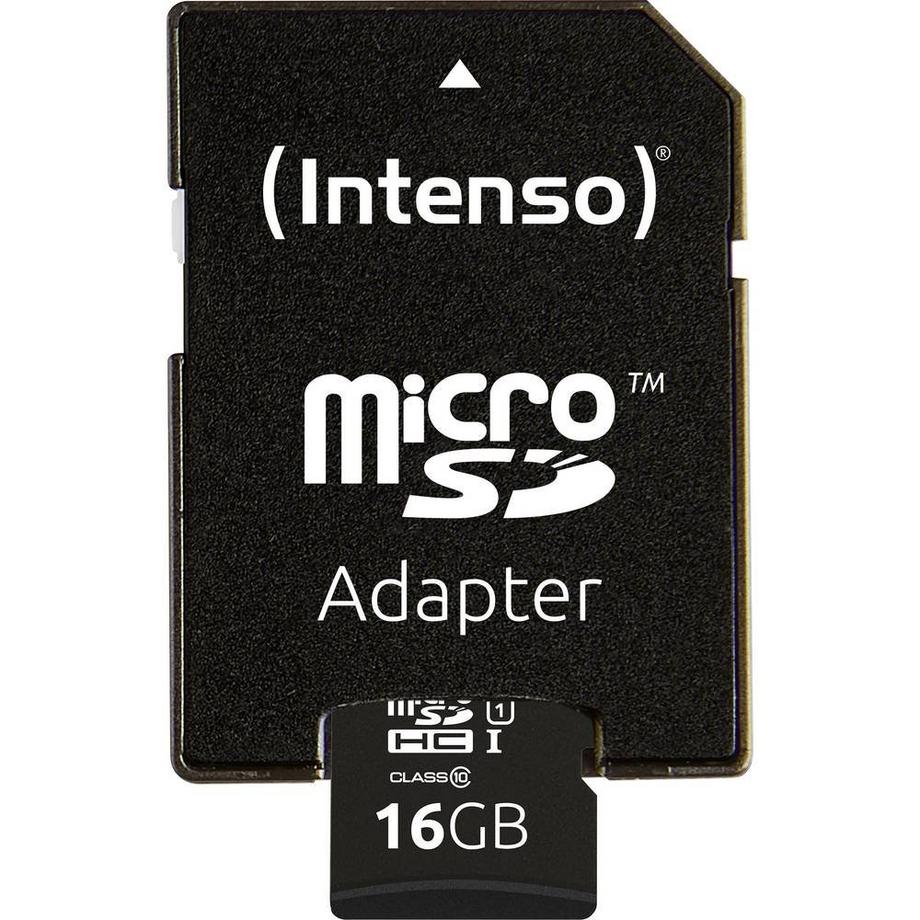Intenso  Intenso microSDHC-Karte 16 GB UHS-I Premium inkl. SD-Adapter 