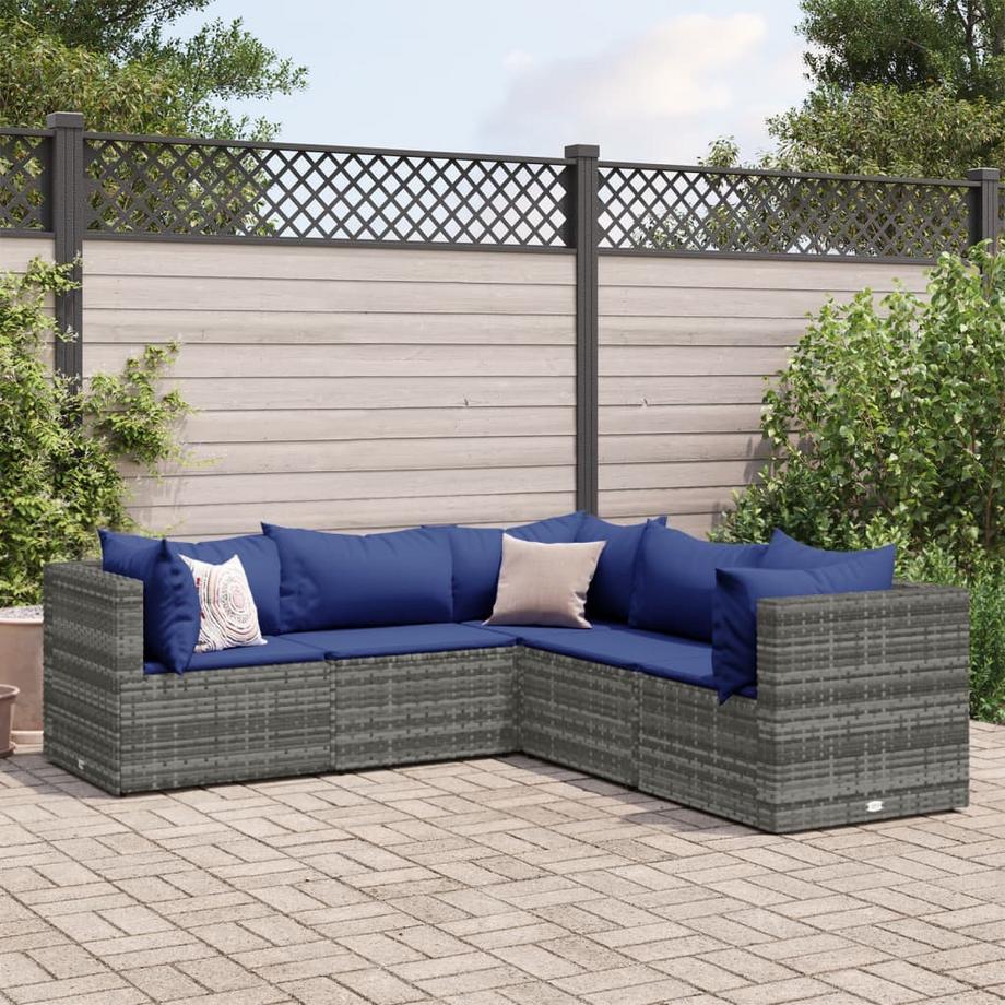 VidaXL set salotto da giardino Polirattan  