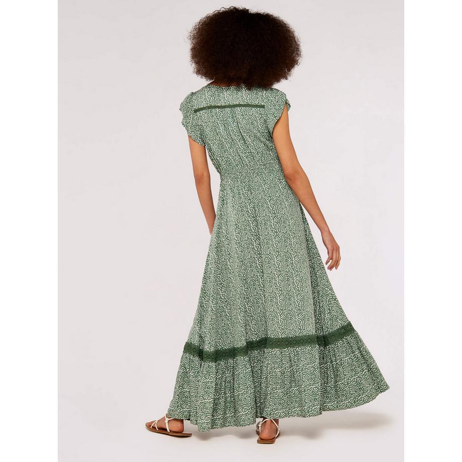 APRICOT Gemustertes Maxikleid mit Spitzeneinsatz  