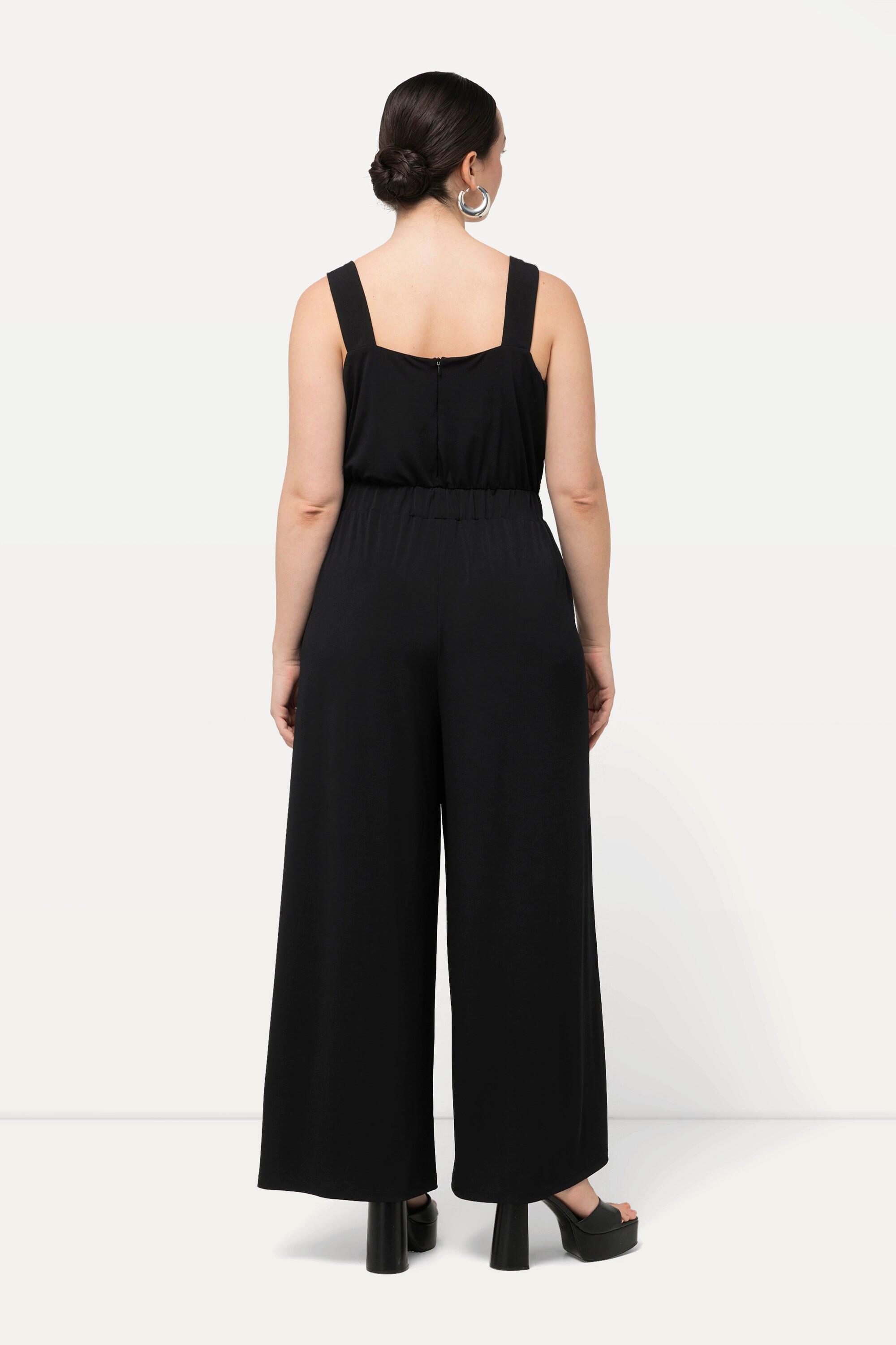 Ulla Popken  Jumpsuit Mary, Einteiler, Jersey, Rundhals, ärmellos 