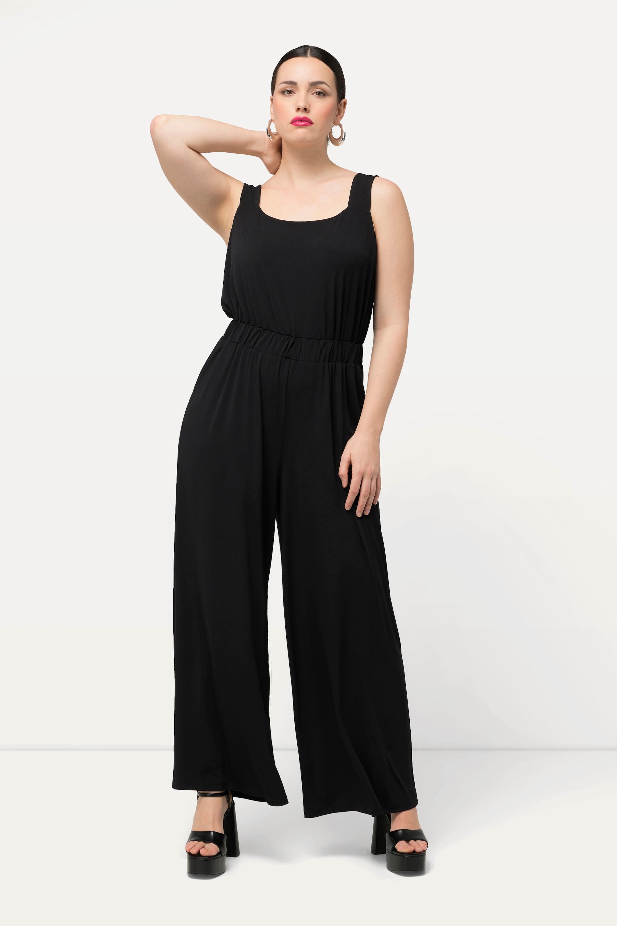 Ulla Popken  Jumpsuit Mary, Einteiler, Jersey, Rundhals, ärmellos 