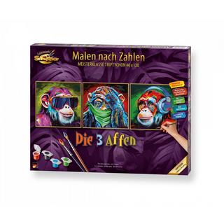 Schipper  Schipper Malen nach Zahlen - Die 3 Affen (Tript.) 