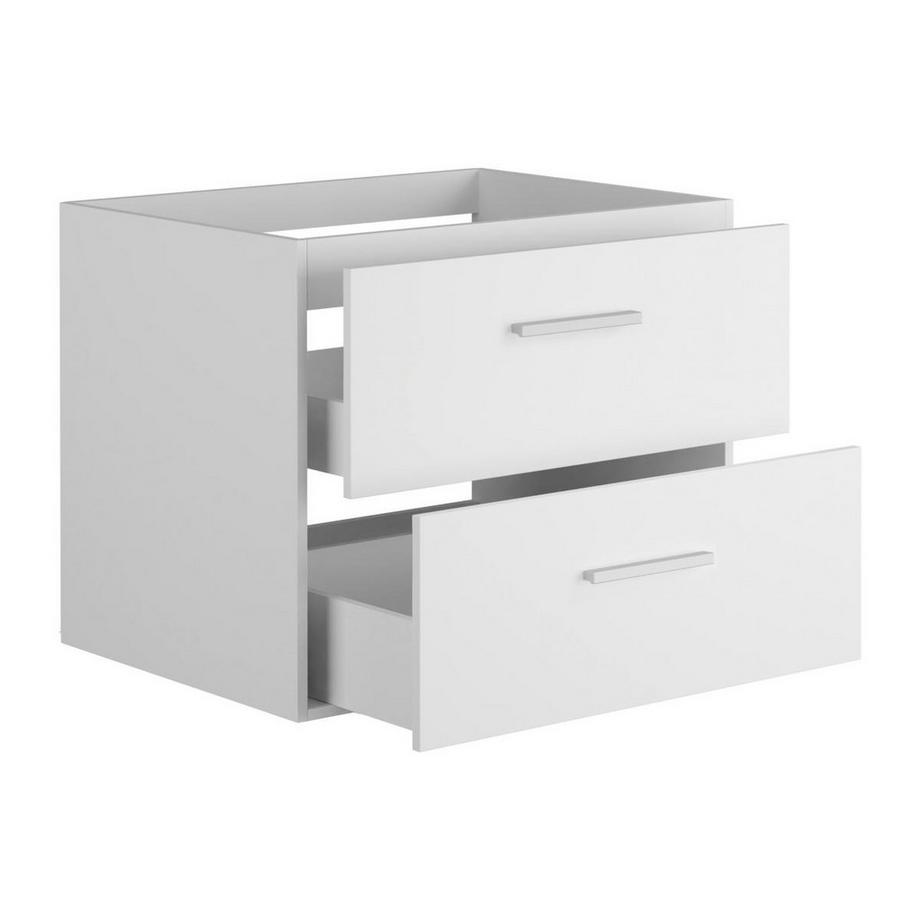 Vente-unique Mobile sotto lavabo sospeso 60 cm Bianco - KAYLA  