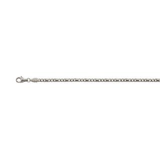 MUAU Schmuck  Collier 8 pièces or blanc 750, 3.3mm, 42cm 