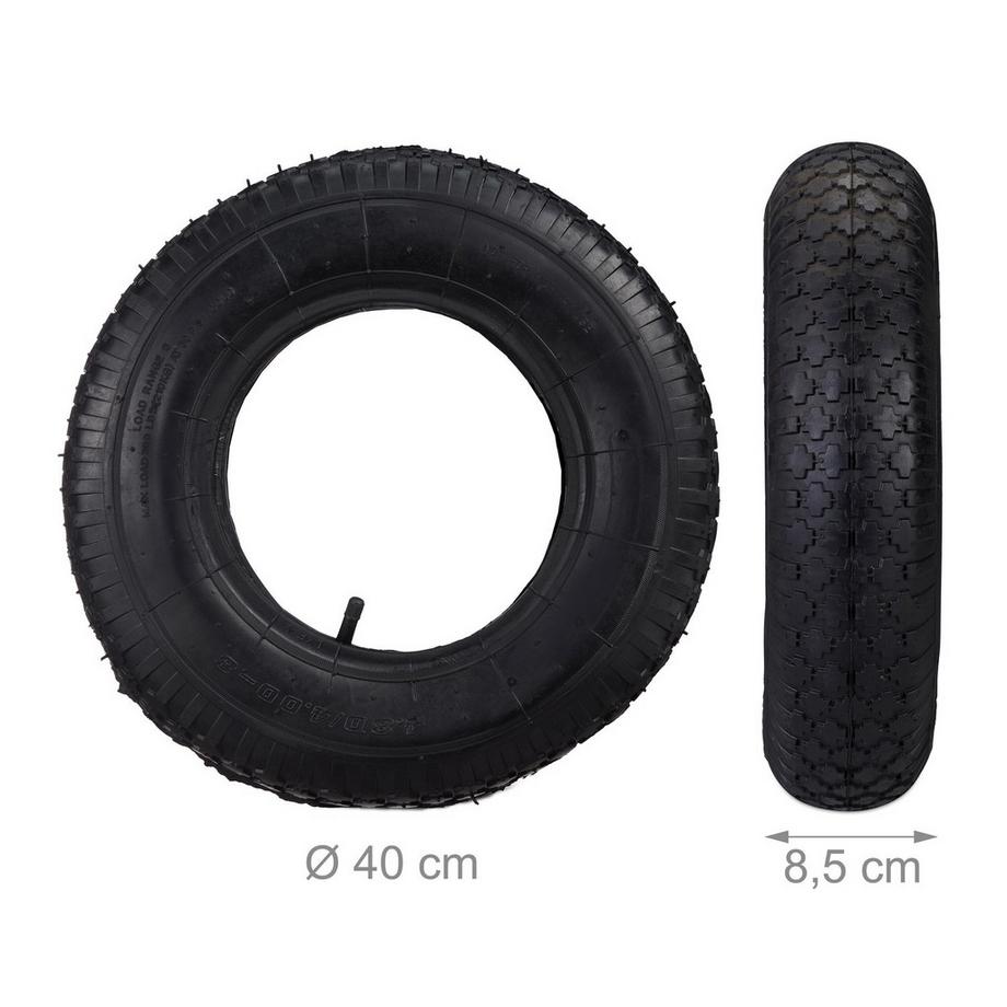 B2X  2x Reifen 4.00-8 für Handkarre mit Schlauch 