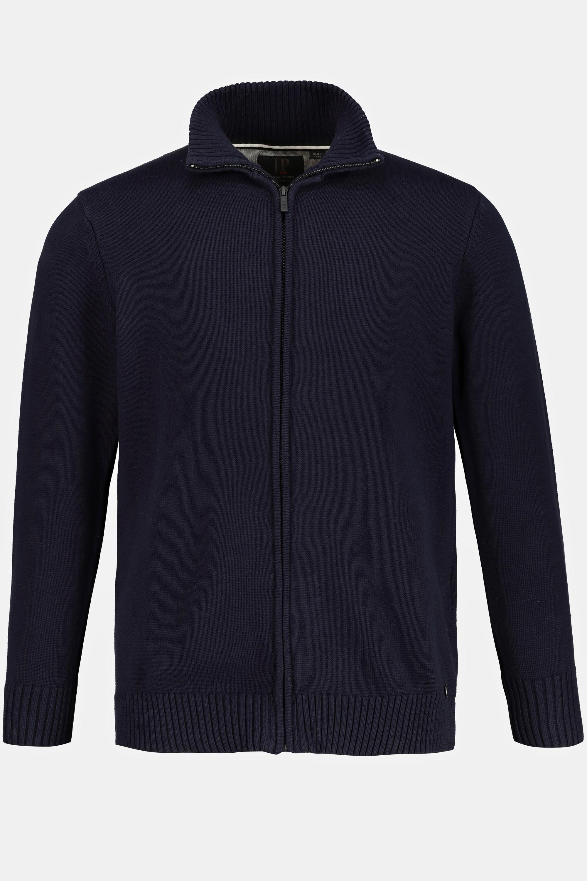 JP1880 Strickjacke Stehkragen Rippbündchen  