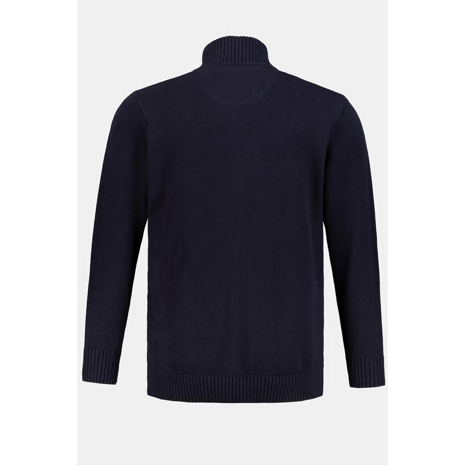 JP1880 Strickjacke Stehkragen Rippbündchen  