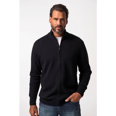 JP1880 Strickjacke Stehkragen Rippbündchen  