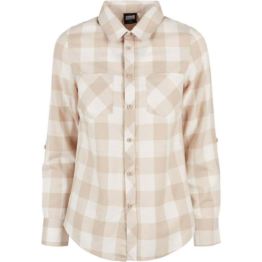 Chemise en flanelle à carreaux femme  Turnup