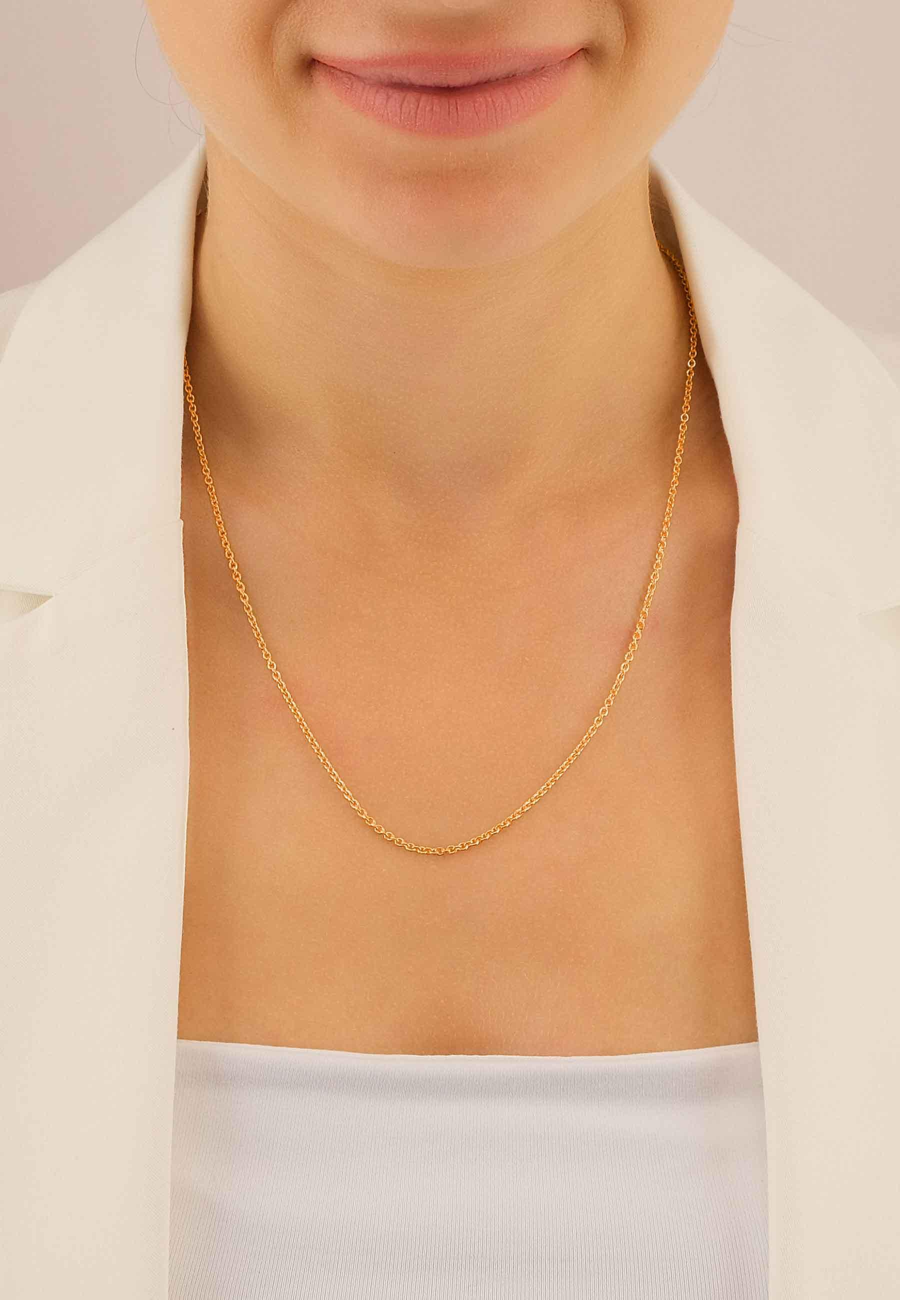 MUAU Schmuck  Collier Rundanker Rotgold 750, 1.9mm, 55cm 