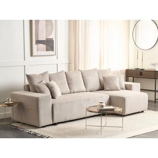 Beliani Ecksofa aus Cord Modern LUSPA  