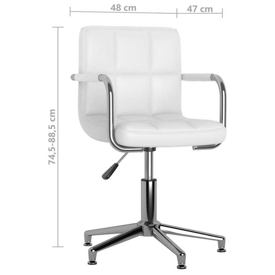 VidaXL Chaise de bureau pivotante cuir artificiel  