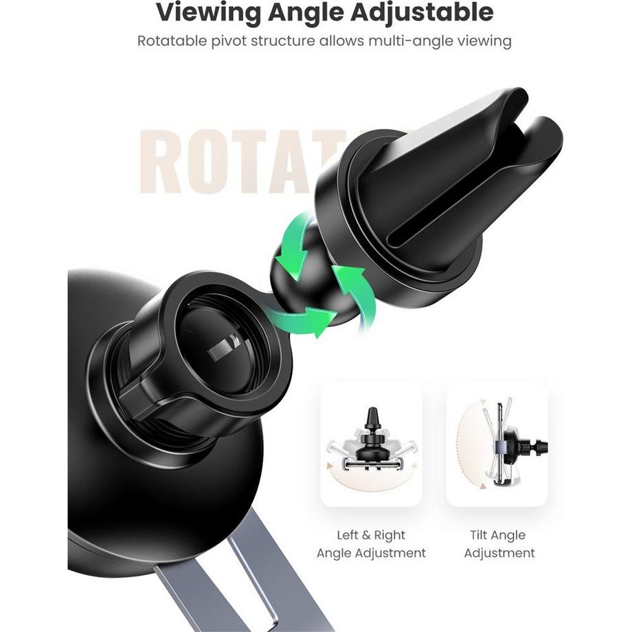 UGREEN  Support de téléphone UGREEN Gravity Drive Air Vent Mount - Gris sidéral 