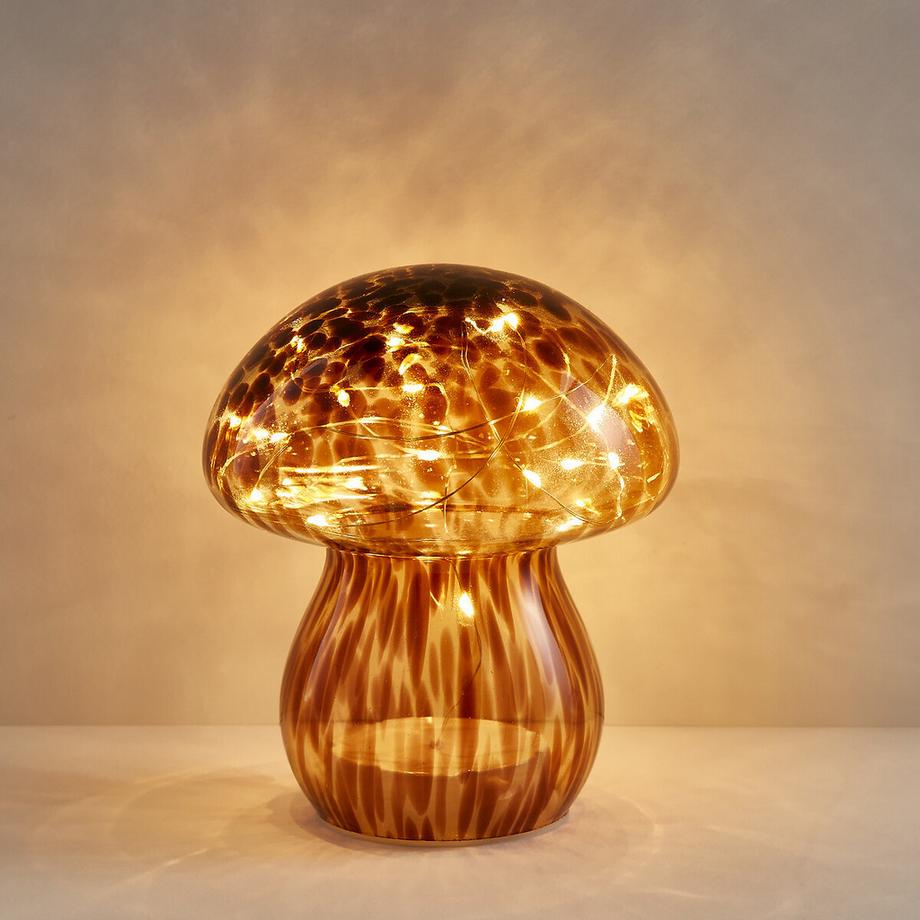 La Redoute Intérieurs Dekorative LED-Pilzlampe Onoki aus Glas  