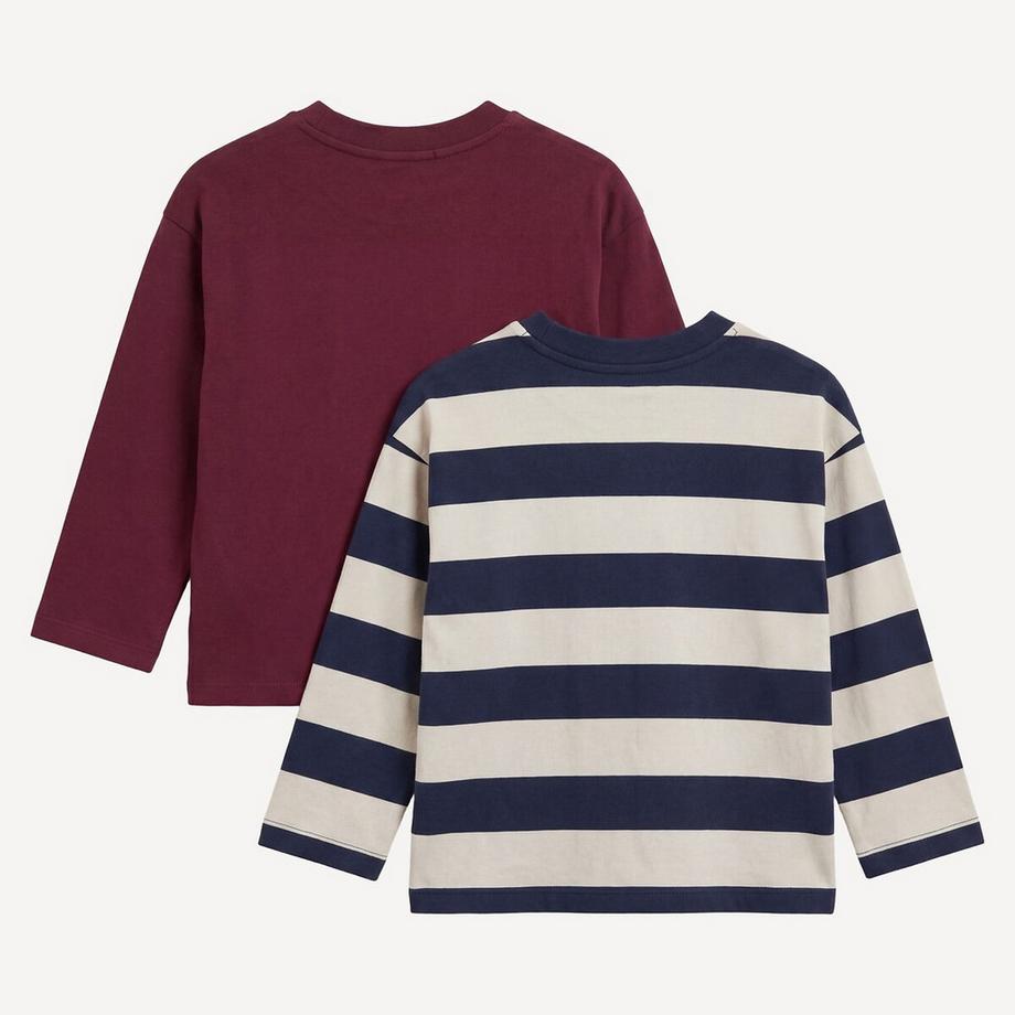 La Redoute Collections  Lot de 2 T-shirts manches longues imprimés 