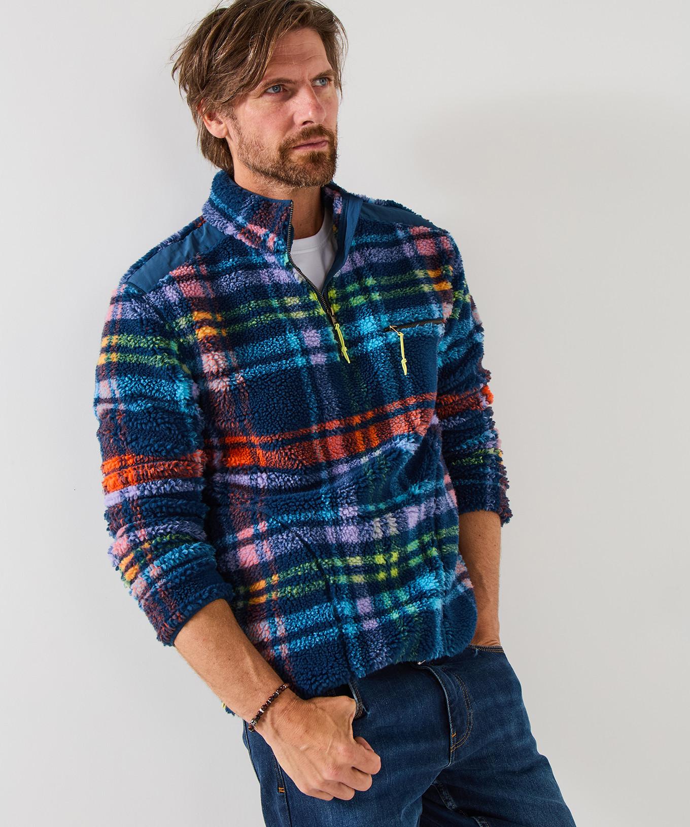 Joe Browns Top in Pile Fantasia a Quadri Collo a Imbuto  