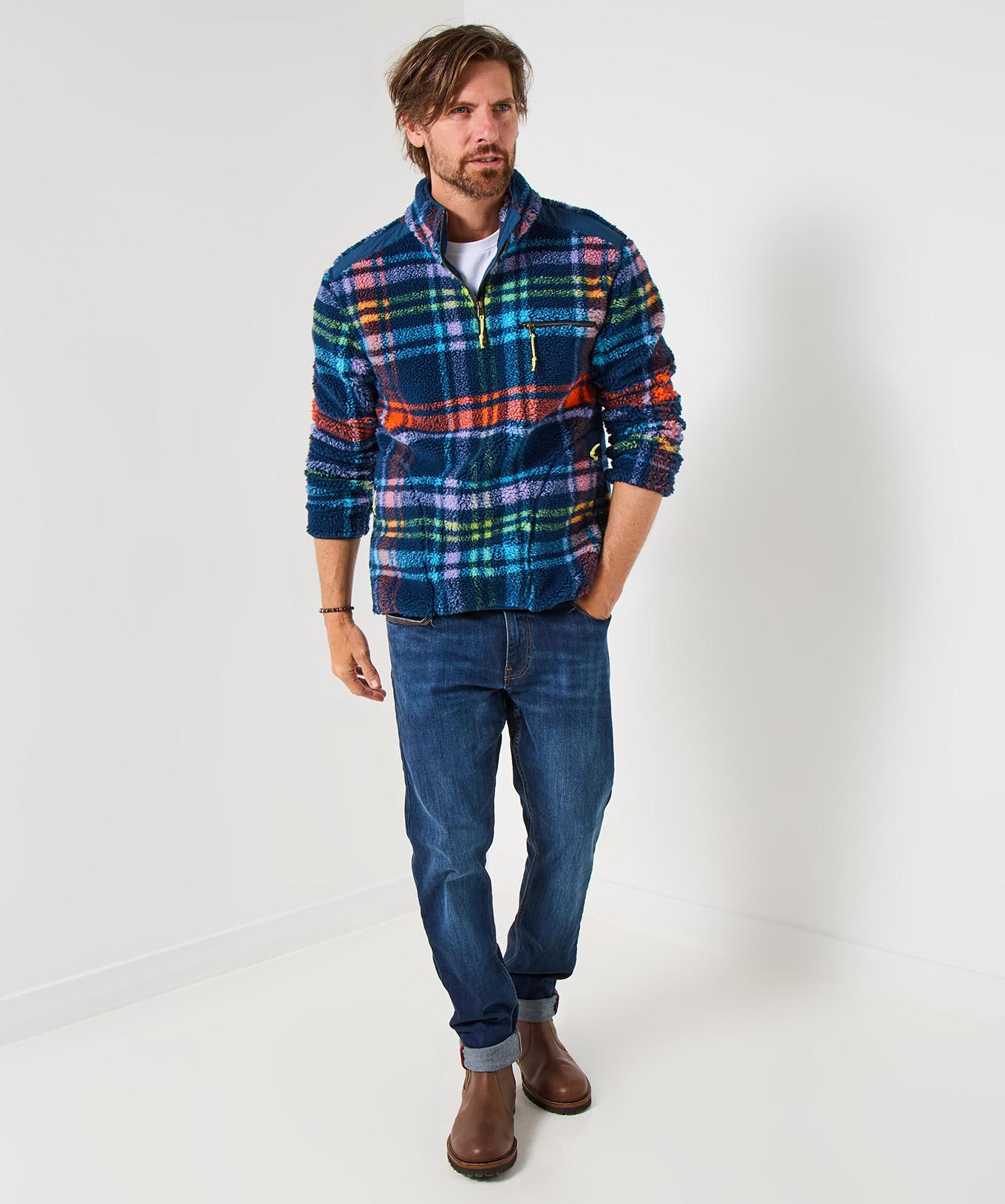 Joe Browns Top in Pile Fantasia a Quadri Collo a Imbuto  