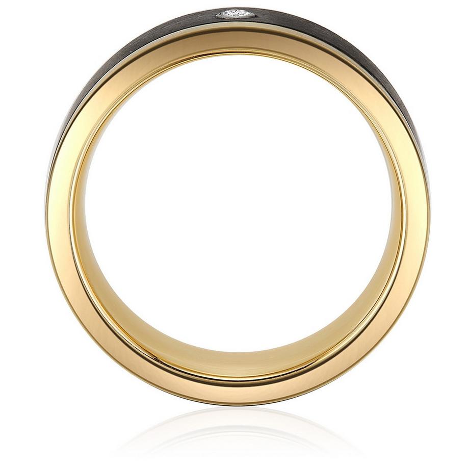 Rafaela Donata  Ring Edelstahl gelbgold Zirkonia weiß 