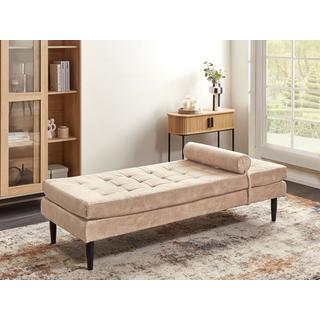 Beliani Chaiselongue aus Samtstoff Modern USSEL  