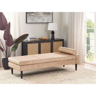 Beliani Chaiselongue aus Samtstoff Modern USSEL  