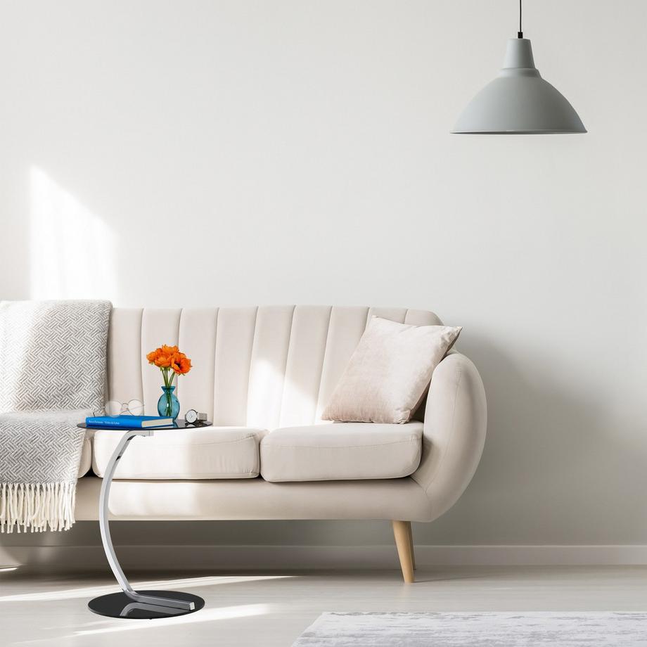 B2X Tavolino laterale in vetro nero  