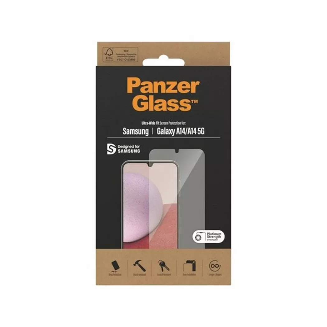 PanzerGlass ® Displayschutz Samsung Galaxy A14 | A14 5G | Ultra-Wide Fit
