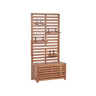 Beliani Panca da giardino con pannello a muro en Legno d'acacia Boho MATINO  