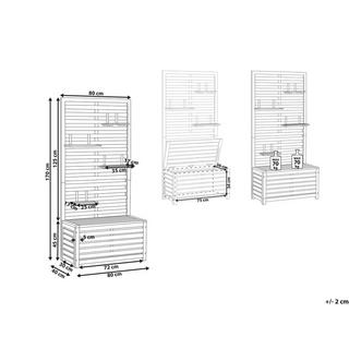 Beliani Panca da giardino con pannello a muro en Legno d'acacia Boho MATINO  