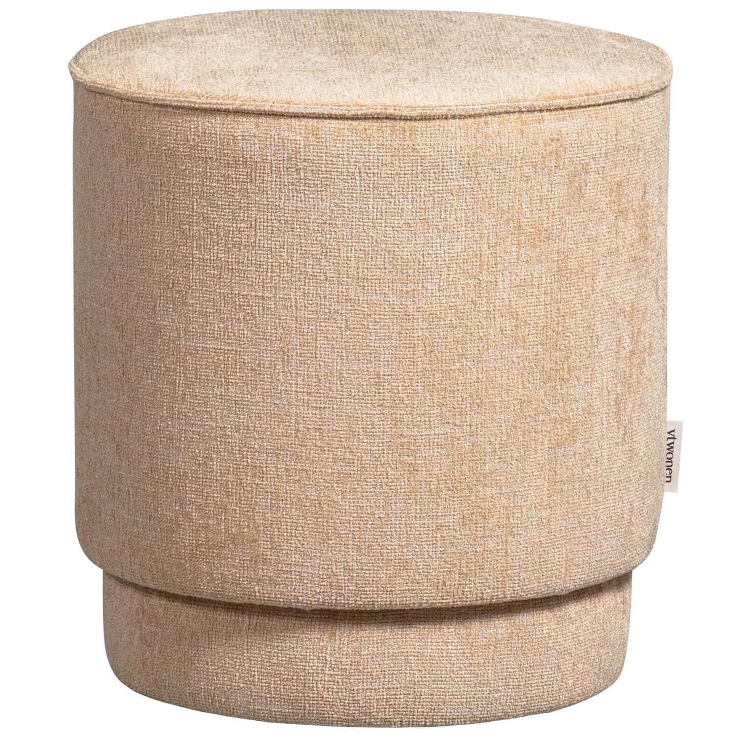 mutoni Tabouret Pearl Chenille mélange naturel 40  