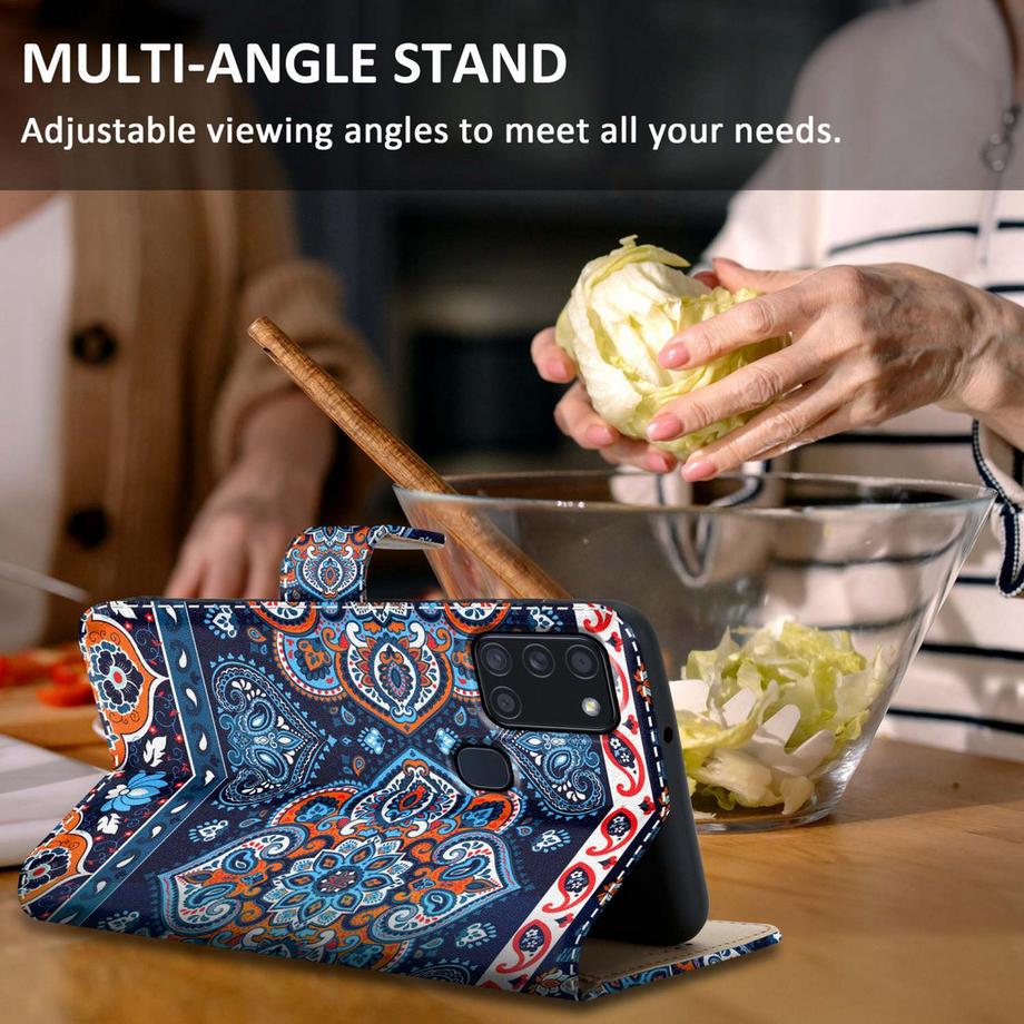 Cadorabo  Housse compatible avec Samsung Galaxy A21s - Coque de protection avec fermeture magnétique, fonction de support et compartiment pour carte 