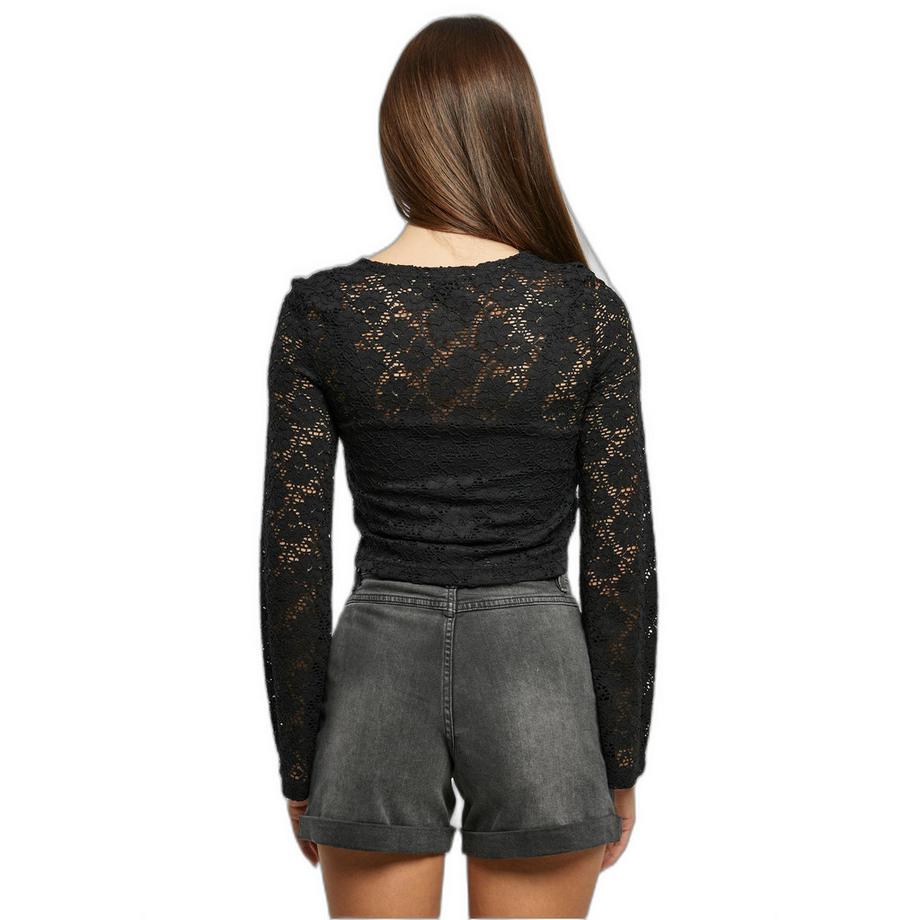 URBAN CLASSICS Camicia Pizzo Maniche Lunghe Taglie Forti  