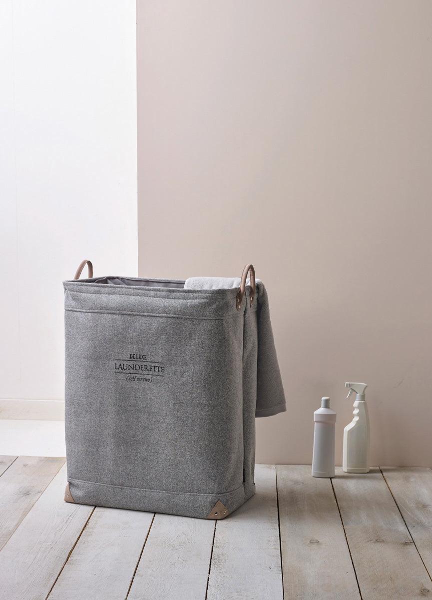 AQUANOVA Aquanova Lubin panier à linge 113 L Rectangulaire Coton, Polyester Gris  