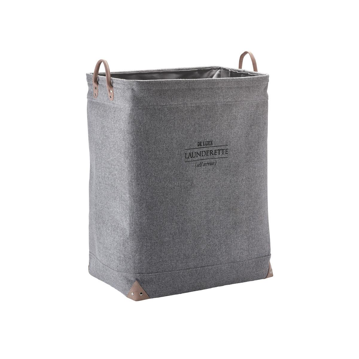 AQUANOVA Aquanova Lubin panier à linge 113 L Rectangulaire Coton, Polyester Gris  