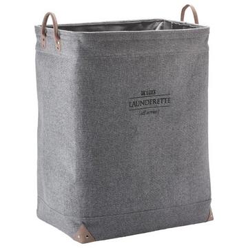 Aquanova Lubin panier à linge 113 L Rectangulaire Coton, Polyester Gris