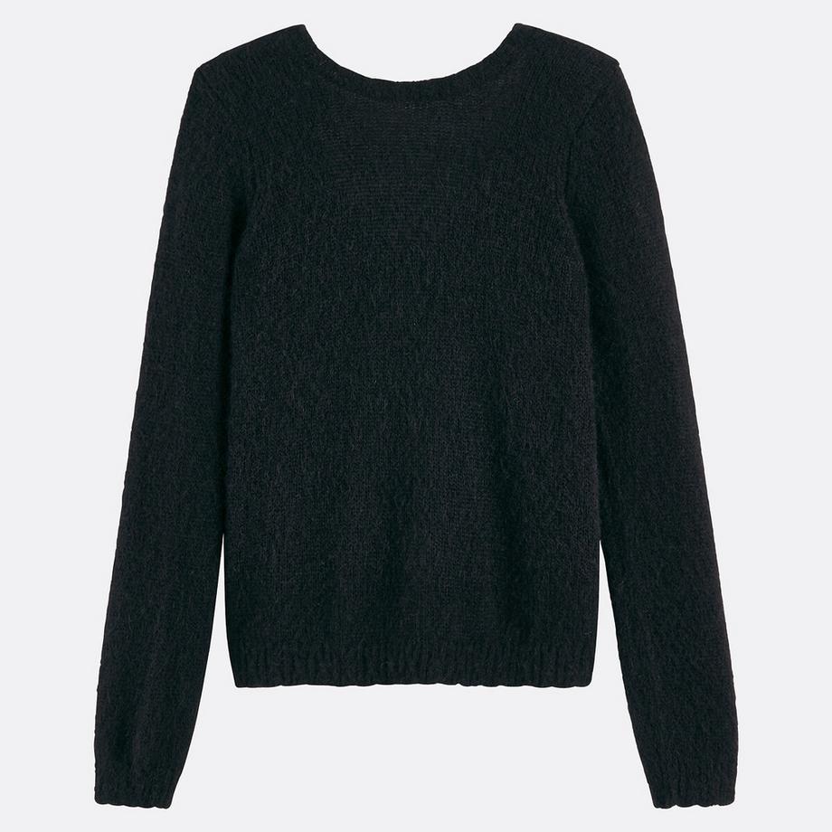 La Redoute Collections Pullover aus Woll- Alpaka-Mischung mit Rückenausschnitt  