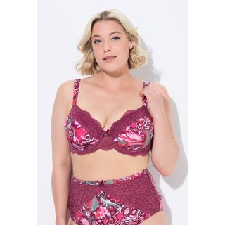 Ulla Popken  Reggiseno con ferretto, pizzo floreale e coppe morbide, coppa B-E 