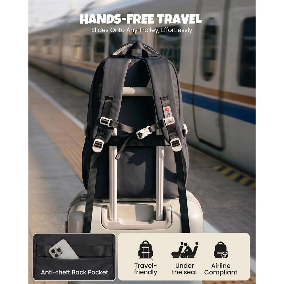 Only-bags.store Zaino scolastico con scomparto per laptop e ciondolo  