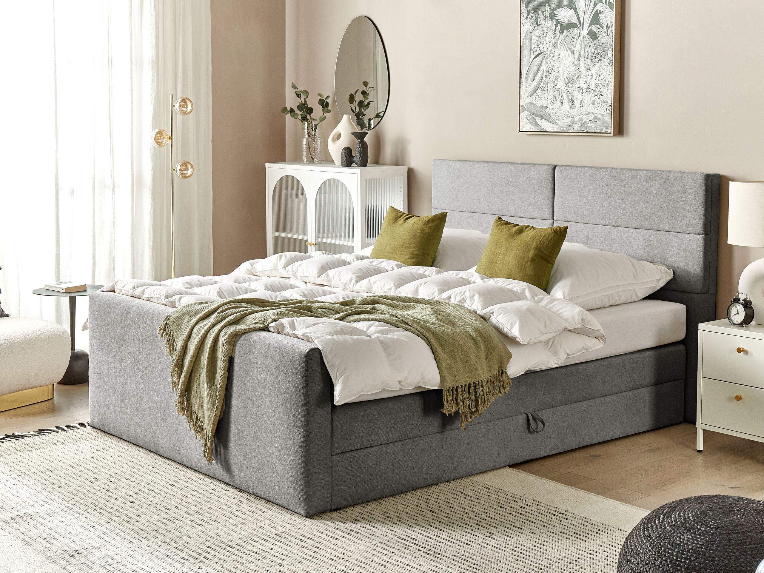 Beliani Divano letto con contenitore en Tessuto Moderno ARISTOCRAT  