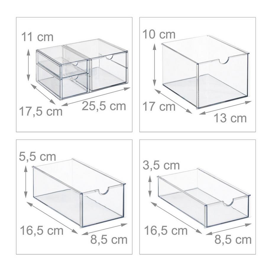 Northix Boîte de rangement de maquillage avec tiroirs  