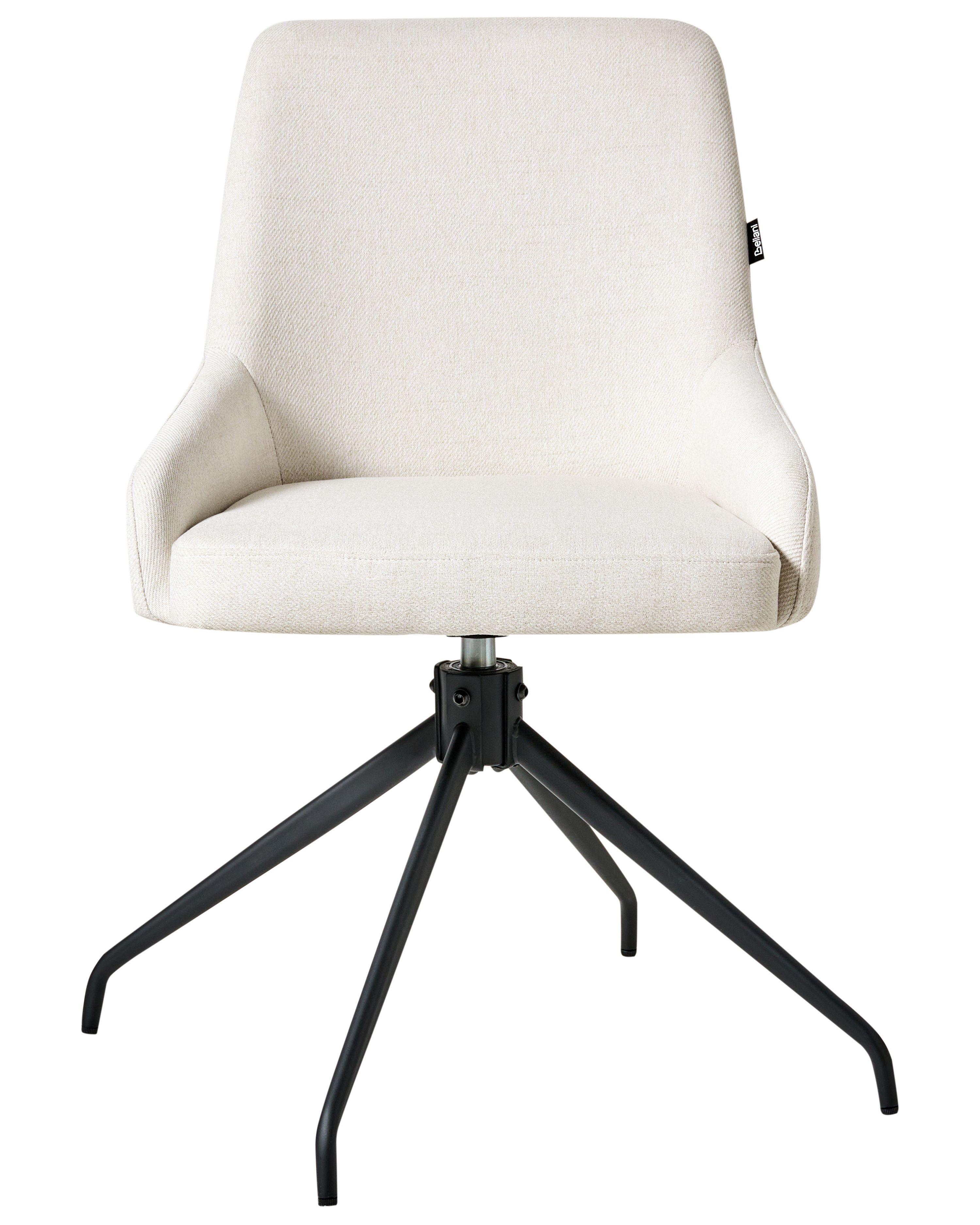 Beliani Lot de 2 chaises de salle à manger en Tissu Traditionnel JENNER  