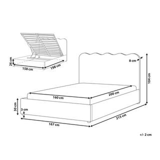 Beliani Lit ottoman en Tissu Moderne NANTERRE  
