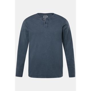 JP1880  Maglia serafino con maniche lunghe, scollo a girocollo e abbottonatura, fino alla tg. 8XL 