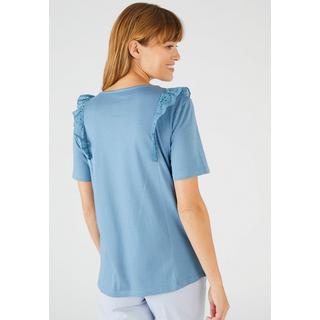 Damart  Tee-shirt bi-matière broderie anglaise. 