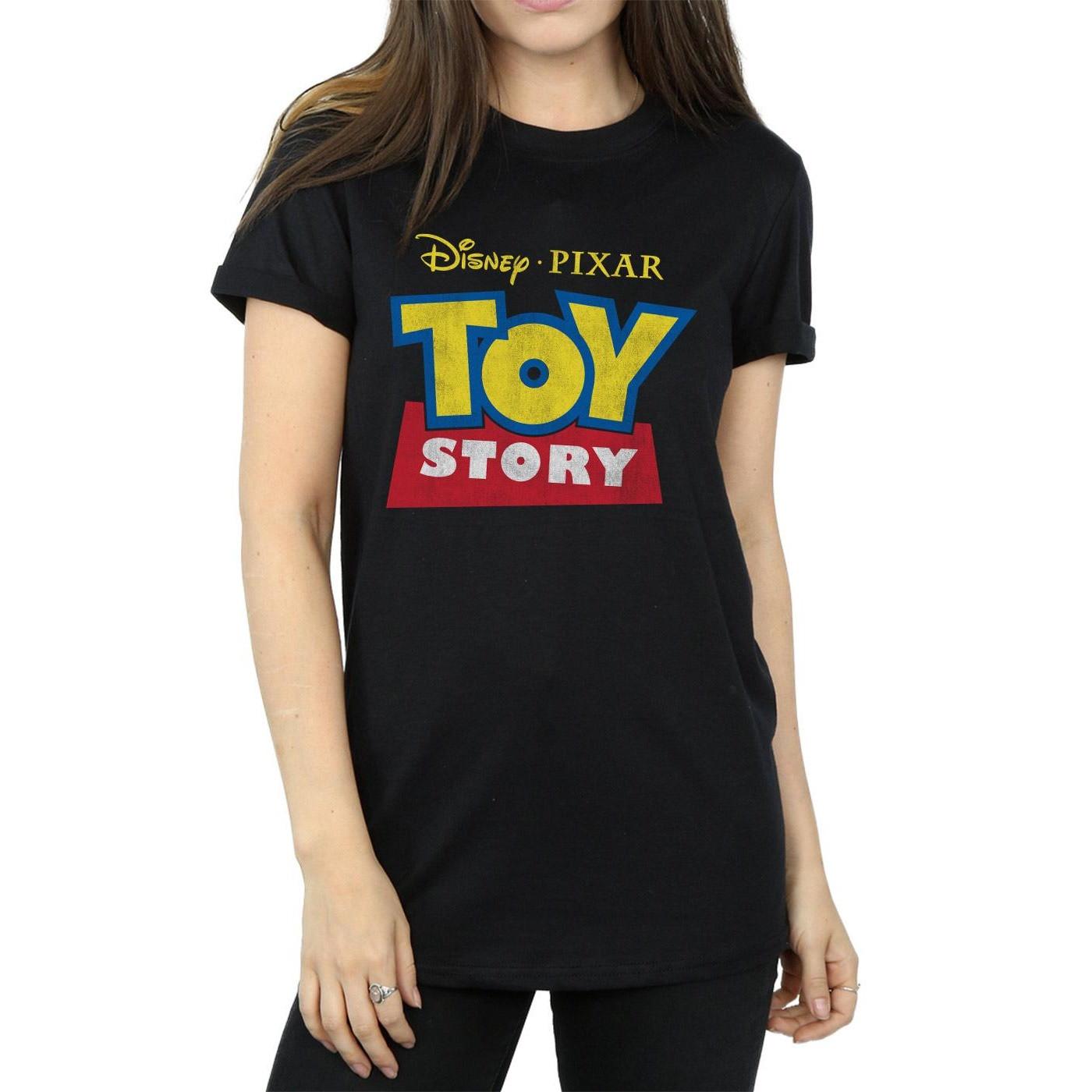 Toy Story Toy Story Logo Boyfriend T-Shirt  