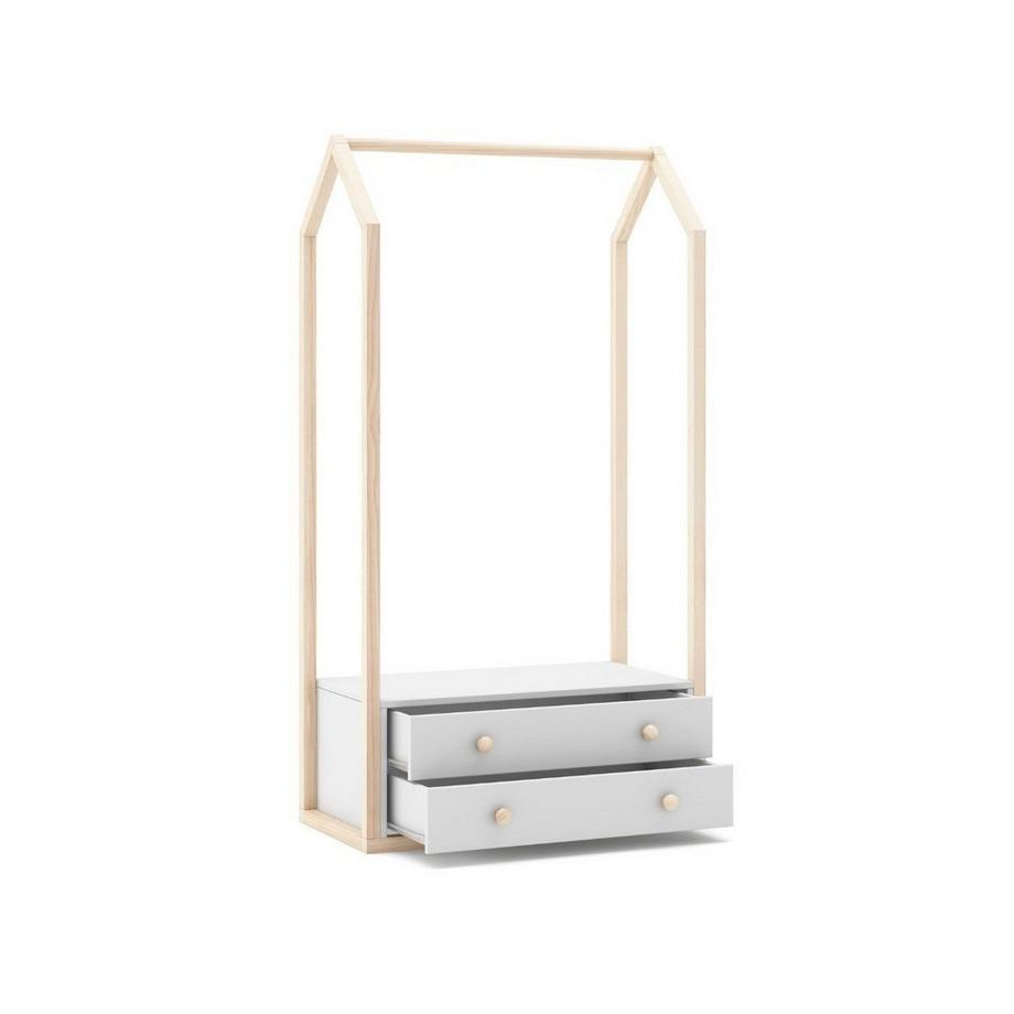 Calicosy Kleiderschrank mit 2 Schubladen L80 cm - Esteban  