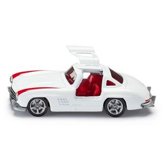 siku  1470, Mercedes-Benz 300 SL, Metall/Kunststoff, Weiß/Rot, Spielzeugauto für Kinder, Öffenbare Flügeltüren 