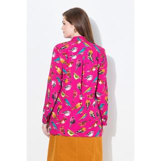 Ulla Popken Camicia Stampa Uccelli Maniche Lunghe  