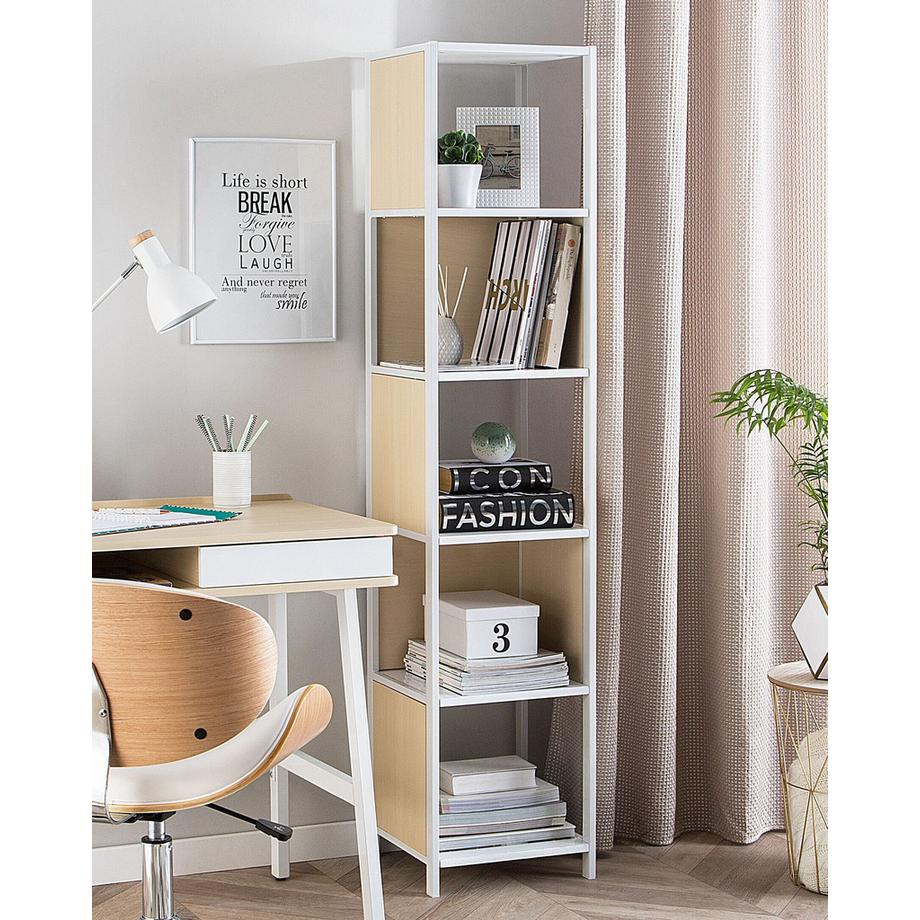 Beliani Mobile con 5 ripiani en Fibra a media densità (MDF) Moderno BOGOTA  